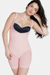 Zivame High Compression Short Length Thigh Shaper Bodysuit - Sepia Rose — thumbnail 2